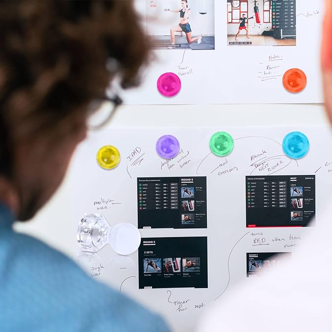 60Pcs Push Pin Magnets, Small Strong Refrigerator Magnets for Whiteboard, Funny Cute Decorative Fridge Magnet, for Locker School Classroom Calendar Kitchen Office Dry Erase Board Map Magnetic Push Pin-DeskLoop Office