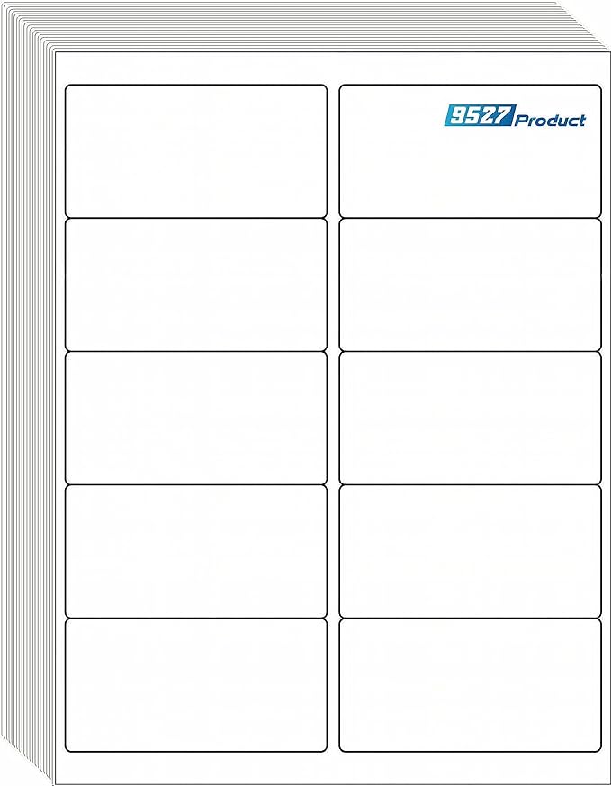 9527 Product 10 UP Sticker Labels,2x4 inches FBA Shipping Address Labels for Laser/Ink Jet Printer,Total 5000 Labels-DeskLoop Office