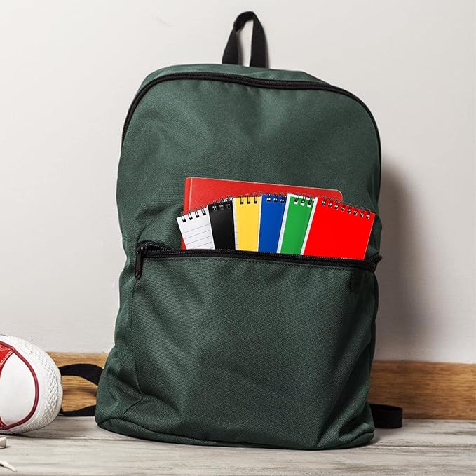 Hacaroa 30 Pack Top Spiral Memo Pads, 3"x5" Lined Pocket Notebook Mini College Ruled Paper, Wirebound Small Steno Pads for Home, School, Office, 75 Sheets, Assorted Colors-DeskLoop Office