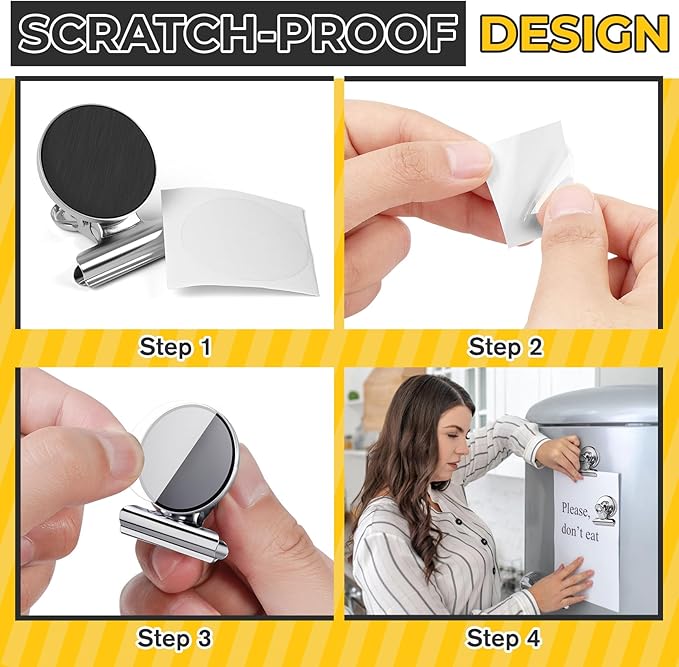 40 Pack Strong Magnetic Clips Heavy Duty, Fridge Magnet Clips, Refrigerator Magnet Clip, Whiteboard Magnets Clip, Non-Scratch Magnets, Locker Magnet for School, Office, Home, Kitchen-DeskLoop Office