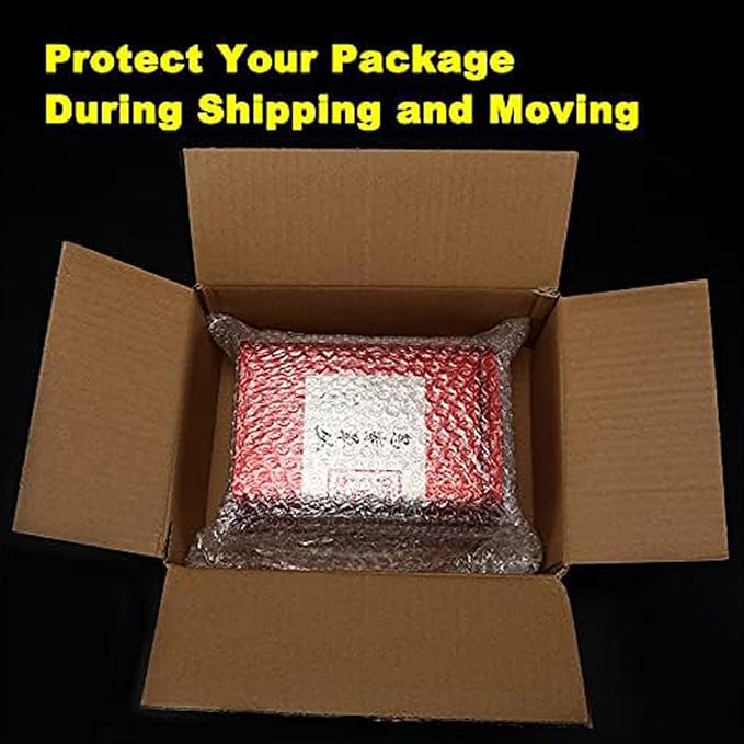 50Pcs Clear Bubble Out Bags, 12”x16” Bubble Pouches Bags for Shipping, Double Wall Cushioning Wrap Pouch for Moving Packaging Storage Fragile China Dishes Electronic Item-DeskLoop Office