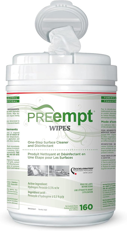 Wipes, 160 Count, Hospital Grade One-Step Surface Cleaner, and Disinfectant-DeskLoop Office