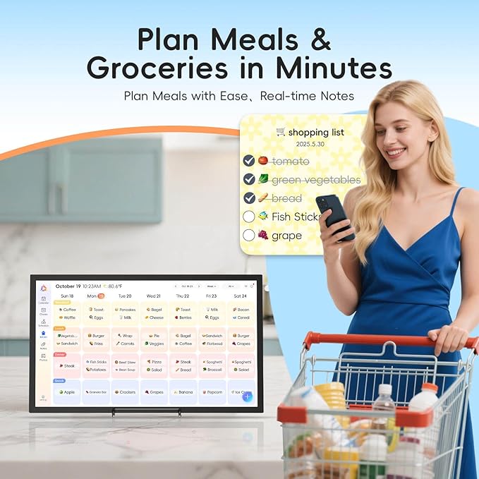 15.6" Digital Calendar Chore Chart, Ultra-HD Interactive Touchscreen, No Subscription Required, Electronic Smart Family Planner & Organizer, Wall Mount Included, Ensuring Seamless Scheduling-DeskLoop Office