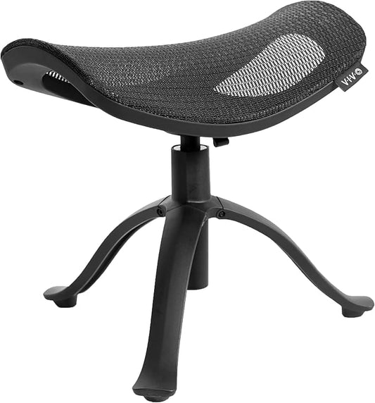 VIVO Under Desk Ottoman Foot Stool, Height Adjustable Elevated Office Leg Rest, Black, CHAIR-FR01-DeskLoop Office