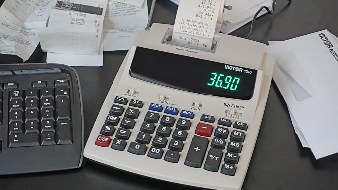 Victor 1310 Big Print Printing Calculator, 12-Digit LED Display, Fast Ink-Free - Image 6