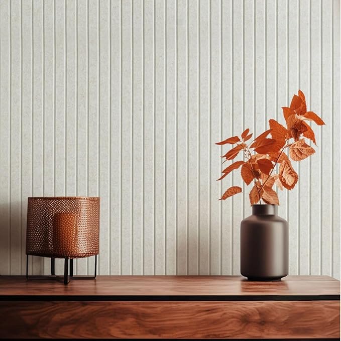 Large Cork Boards for Walls Black Felt Board Alternative - Slat Wall Paneling, Felt Bulletin Board Tiles for Office Decor, Push pin Board Office Wall Organizer -12-Pack (Ivory Tan)-DeskLoop Office