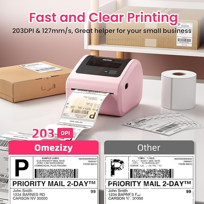 Bluetooth Thermal Label Printer 4x6 - D450BT Shipping Label Printer for Small Business, Shipping Packages, Office, Home, Compatible with Ebay, USPS, Shopify, Amazon-DeskLoop Office