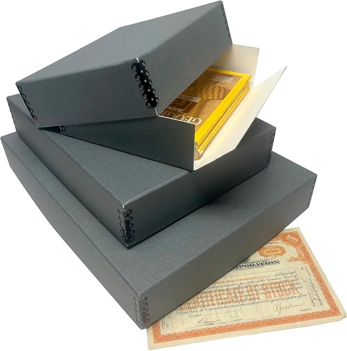 Lineco Museum Storage Box, Archival Acid-Free Buffered Drop Front Design - Image 3