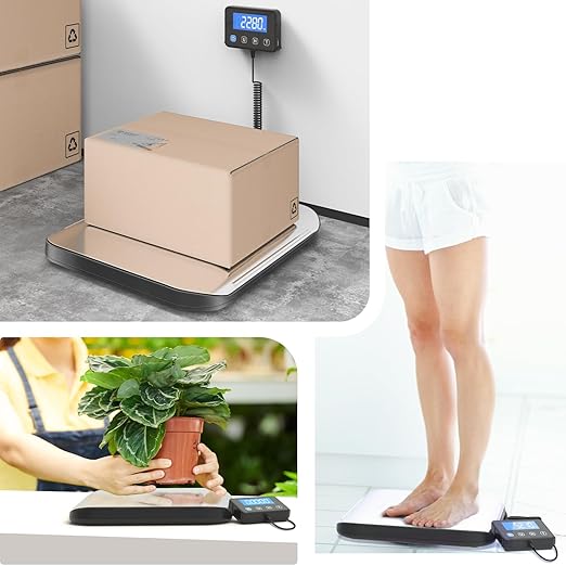 KKZ Shipping Scale, 440 LB Heavy Duty Postal Scale for Packages, Large Mailing Scale for Postage, Industrial, Small Business, Laundry, Warehouse, Stainless Steel-DeskLoop Office