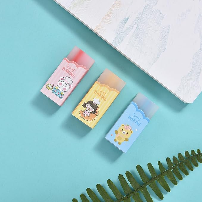 18 Pack Dessert Erasers for Kids, Kawaii for Students, Jelly for School Supplies Prize Gifts Party Favors-DeskLoop Office