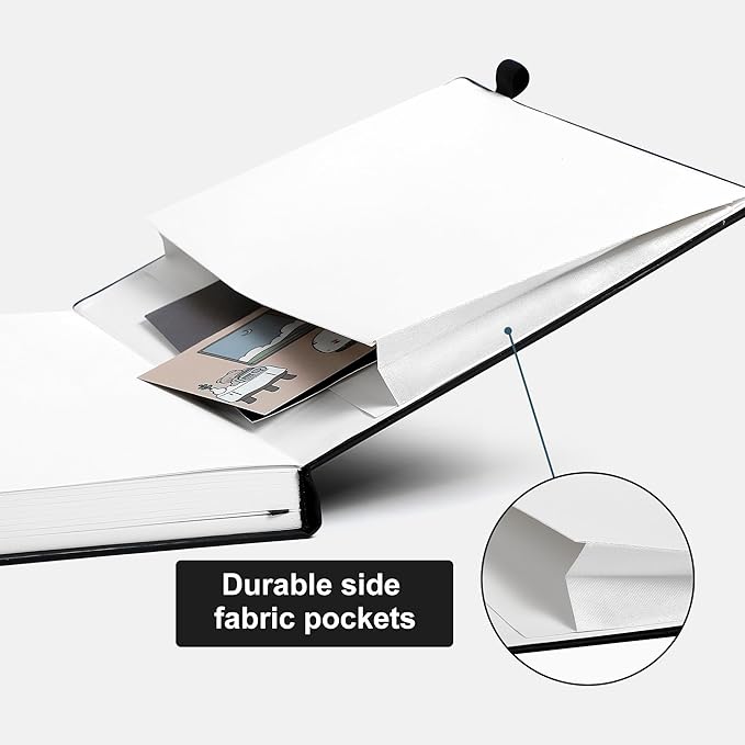 CAGIE Lined Journal Notebook, 320 Pages College Ruled Notebook, 100 Gsm Paper Thick Journal, B5 Hardcover Leather Journals for Writing Women Men, 7.6x10 In, Black-DeskLoop Office