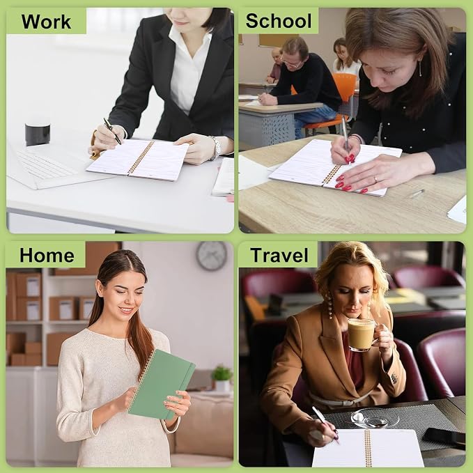 Utron Spiral Notebook For Women & Men, 5.9 x 8.3” College Ruled Notebook For - Image 7
