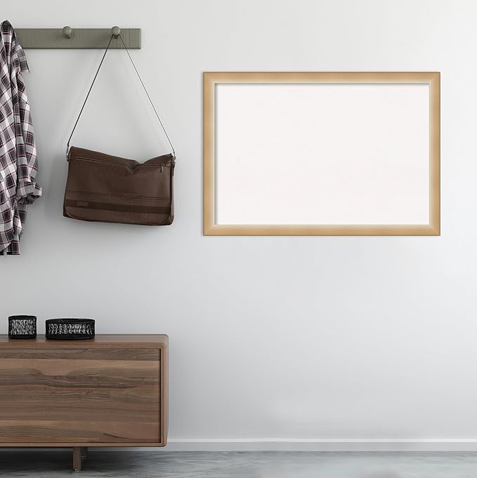 Amanti Art White Cork Board for Wall, 27x39 Vision Board with Gold Frame, Large Corkboard Office Decor for Home Organization, Modern Contemporary Corkboard Pinboard to display items for home-DeskLoop Office