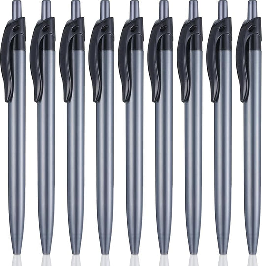 Retractable Black Ballpoint Pen for Smooth Writing 1.0mm Medium Pack of 100, Click pens with Comfort grip, Idea for Journaling, Planner, Note Taking Office School Supplies-DeskLoop Office