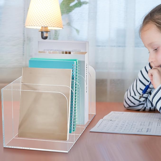 Suzile Clear Acrylic Magazine File Holder - Image 7