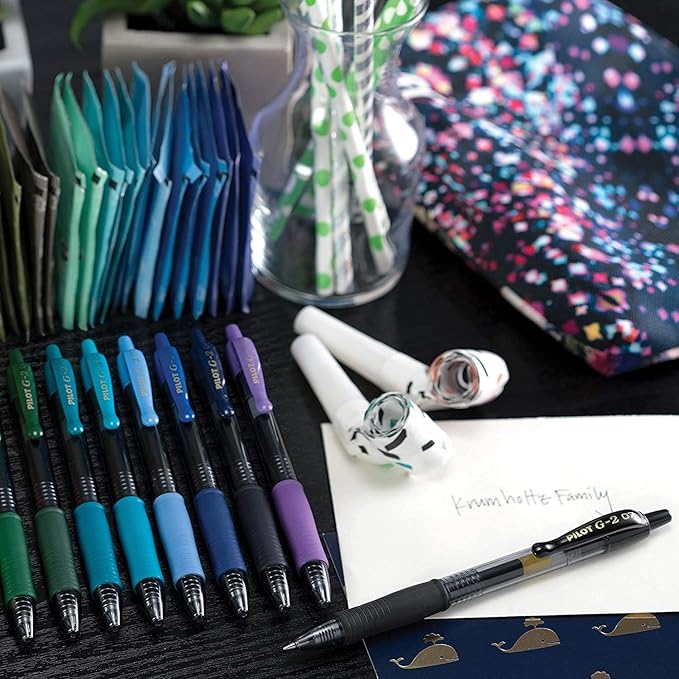 Pilot G2 Premium Gel Pens, Gel Roller Pens, Fine Point 0.7 mm Assorted Colors 7