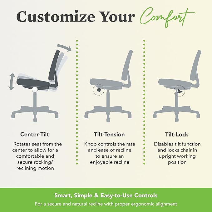 HON Torch Ergonomic Mid-Back Office Chair, Comfortable Fabric Seat Home Office Task Chair, Tilt-Tension Recline Control, 360 Rolling Swivel, Sculpted Fixed Arms-DeskLoop Office