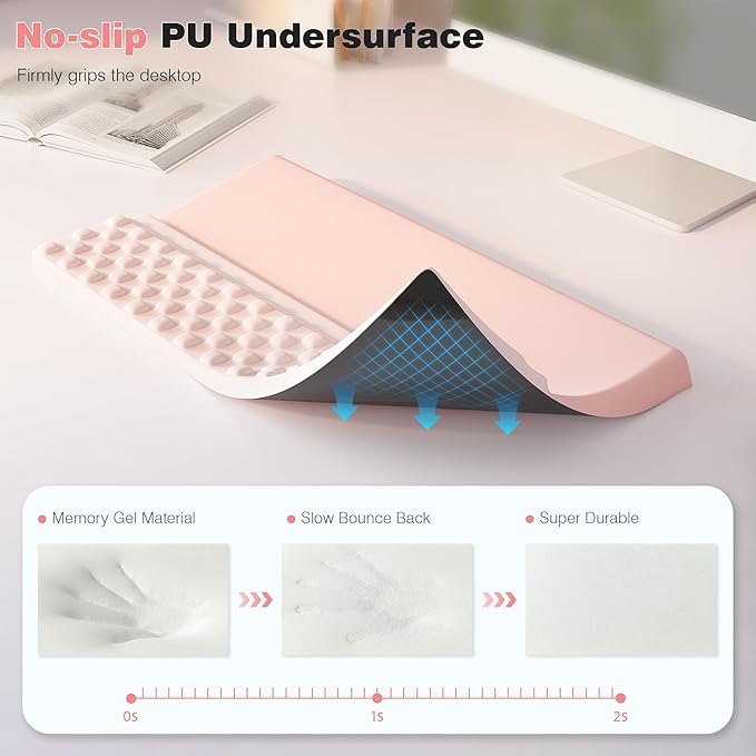 Ospelelf Ergonomic Keyboard Wrist Rest Pad Comfortable Keyboard Stand Riser Holder Pad for Office Gaming-DeskLoop Office