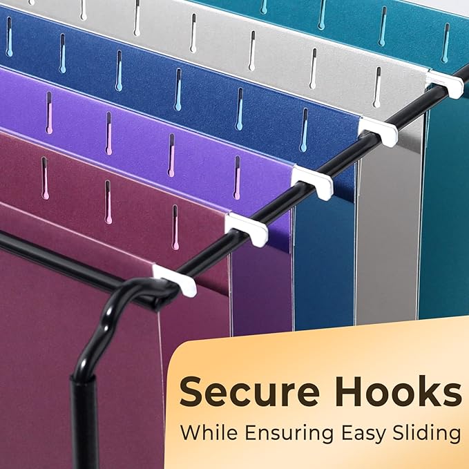 SUNEE Hanging File Folders Vintage Colors, 25 Pack Letter Size File Folders with 1/5-cut Tabs, Stay Organized for Your Home and Office Bulk File and Documents-DeskLoop Office