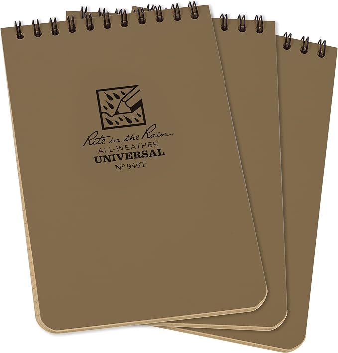 Rite in the Rain Weatherproof Top-Spiral Notebook, Tan Cover, Universal Pattern - Image 15