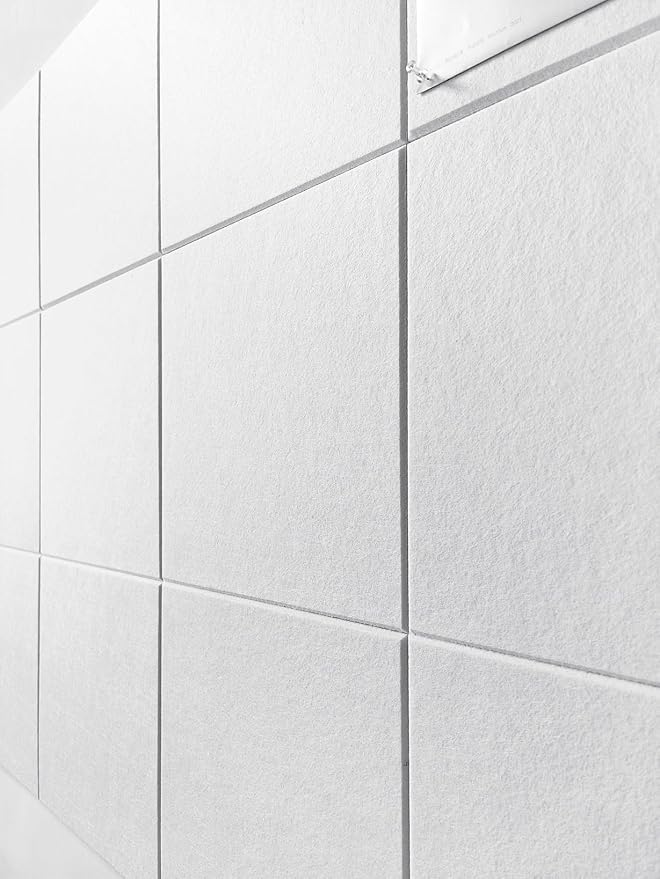 White Cork Board Tiles | Large Cork Board Alternative | Felt Wall Tiles | - Image 7