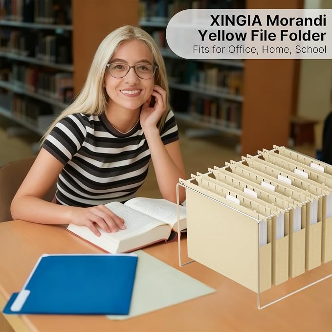 XINGIA Hanging File Folders Letter Size, Heavy Duty 1" Expanding Hanging File - Image 7