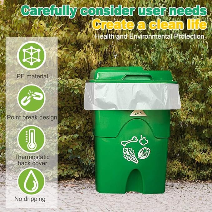 SWIHELP Medium Garbage Bags 8 Gallon /30 Liter Trash Bags Wastebasket Bin Liners Plastic Trash Bags for Bathroom Bedroom Office Trash Can 220 Count-DeskLoop Office