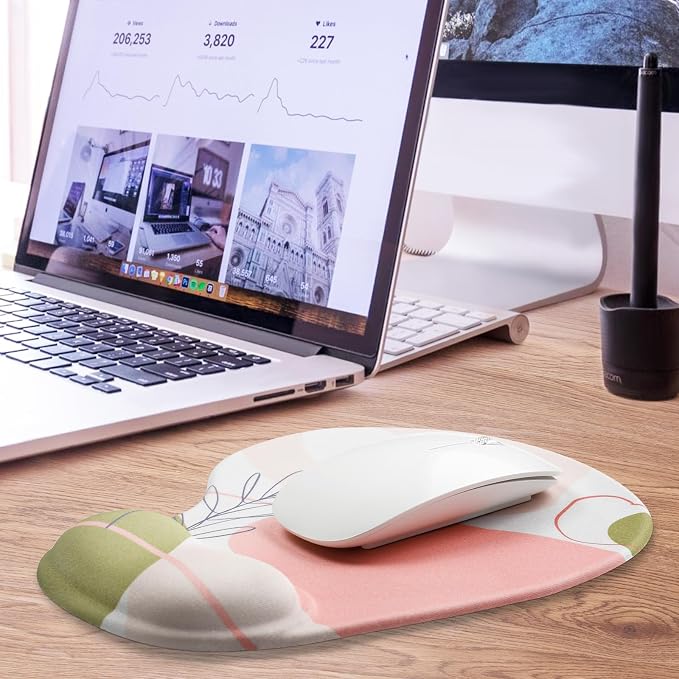 JIKIOU Mouse Pad, 2 Pack Ergonomic Mouse Pads - Image 7