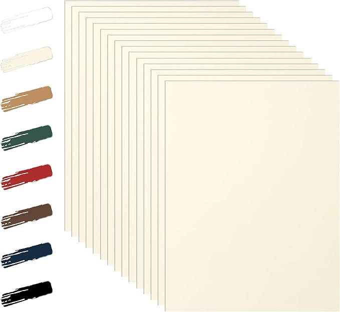 100 Sheets Cream Cardstock 8.5 x 11 Off White Paper, 92lb Premium Ivory Paper Card Stock for Wedding Invitations, School Crafting, Memus, DIY Card Making, Certificate, Business Cards-DeskLoop Office