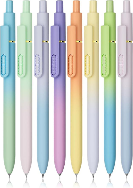 8 PCS Ballpoint Pens,Smooth Writing Pens, 1.0mm Black Ink Pens, Retractable Pens, School Office Supplies-DeskLoop Office