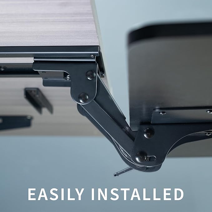 VIVO Adjustable Computer Keyboard and Mouse Platform Tray, 34 x 10 inch Ergonomic Under Table Desk Mount Drawer Underdesk Shelf, Black, MOUNT-KB36B-DeskLoop Office