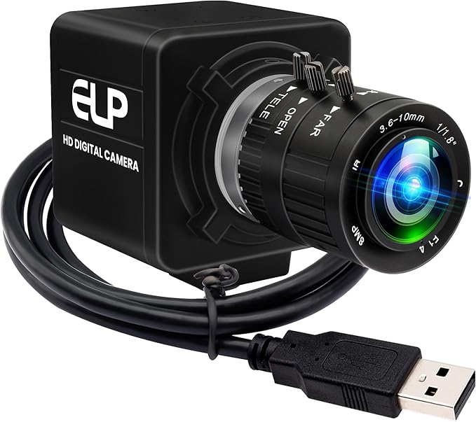USB Camera 4K 12 Megapixels USB Webcam 1080P 120fps High Speed Golf Swing Cam with 3X Manual Optical Zoom Lens Close up PC Computer Plug and Play for Live Streaming Industrial Project Meeting-DeskLoop Office