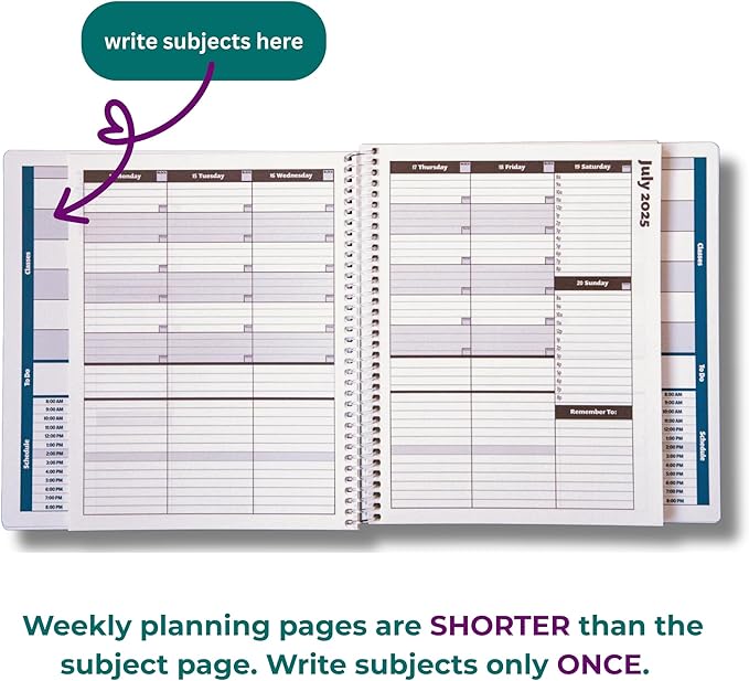 Order Out Of Chaos 2025-2026 Academic Planner, Daily, Weekly & Monthly Time Management School Agenda, Size 8.5x8.25 (Licorice)-DeskLoop Office