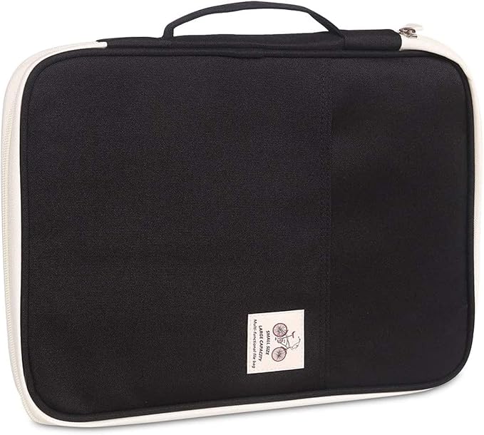 JAKAGO A4 Travel Portfolio Multifunctional Document Organizer Zippered Case - Image 9