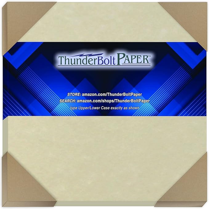 50 Natural Parchment 65lb Cover Paper Sheets 9" X 9" (9X9 Inches) Scrapbook Album Cover Square Size - Printable Old Parchment Semblance Through The Processing of The Pulp-DeskLoop Office