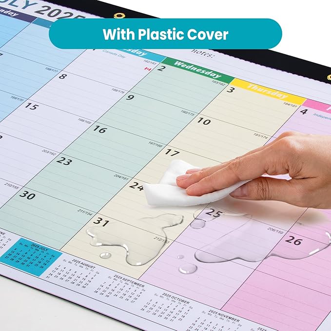 COMIX 18 Month Desk Calendar 2025-2026 (July 2025–Dec 2026) – 17" x 12" Wall calendar with To-Do List & Notes,2026 Calendar Monthly Planner for Home, School, or Office Organization-DeskLoop Office