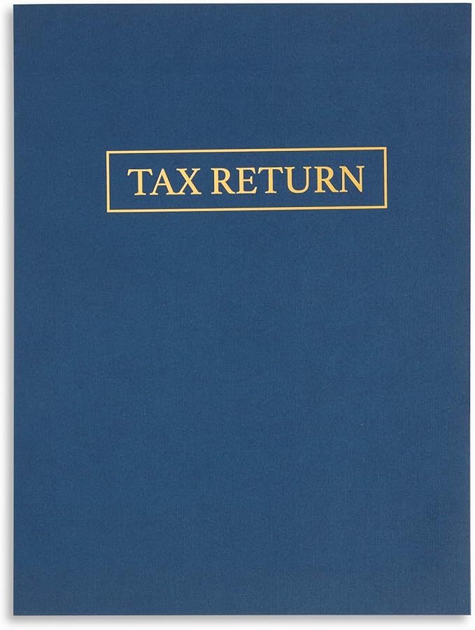 Blue Summit Supplies Tax Return Folders, Letter Size, Dark Blue, 25 Pack-DeskLoop Office