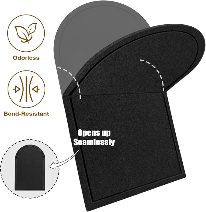 Arched Felt Bulletin Board, Sized 36" x 24" Cork Board Alternative Grooved Edge - Image 9