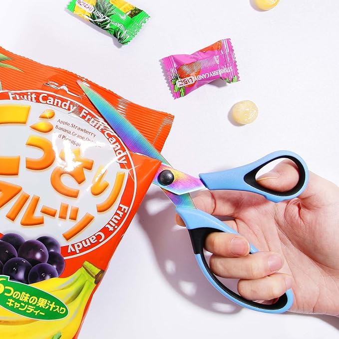 8.5" All-Purpose Scissors, 3-Pack Bulk Ultra Sharp Blade Shears, Comfort-Grip Sturdy Scissors for School, Office, Home, Sewing, Fabric, Craft Supplies, Right/Left Handed-DeskLoop Office