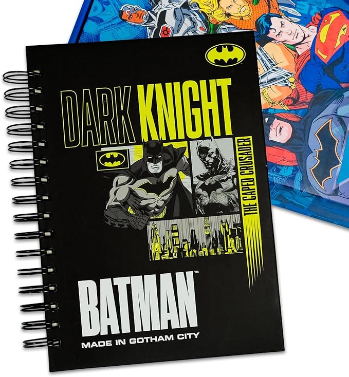 Super Hero Academic Planner, Weekly Monthly Daily Agenda, Custom Date Organizer for Time Management, Spiral Bound Notebook with Colorful Tabs,Datebooks for Student, Adult(Black Gold)-DeskLoop Office