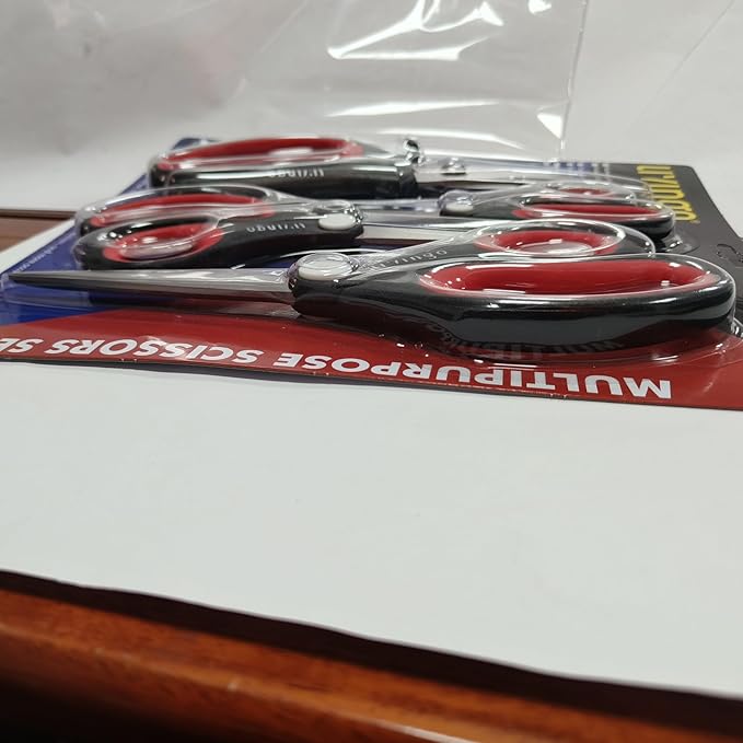 LIVINGO All Purpose Scissors Set - 4 Pack Sharp Multipurpose Heavy Duty Shears for Kitchen Cooking Sewing Fabric Cutting Poultry Food Paper Craft Office Household School Multi Pack Utility Shears-DeskLoop Office