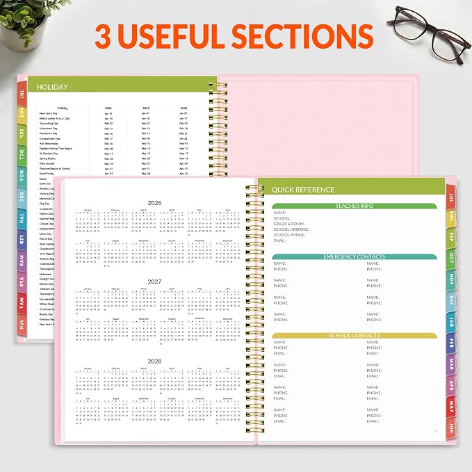 SUNEE Teacher Planner 2026-2027 Academic Year, Lite Lesson Planner Book - Image 8
