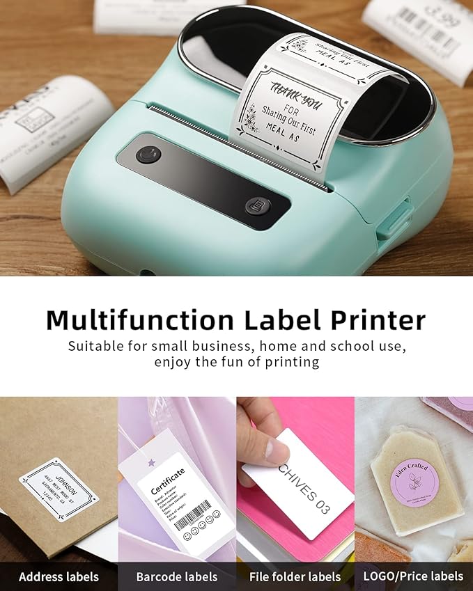 Phomemo M220 Label Maker, New Flagship 3.14 Inch Bluetooth Thermal Label Printer for Barcode, Address, Labeling, Mailing, File Folder, Portable Maker Easy to Use, Support with Smart Phone&PC-DeskLoop Office