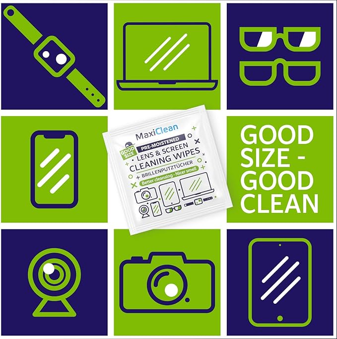 440 Pack Lens Wipes for Eyeglasses Pre-Moistened, Individually Wrapped Streak-Free Cleaning for Glasses & Laptop Screens, Glasses Cleaner Wipe Bulk 5.5 x 4.7 Inch, Sunglasses & Phone Wipe-DeskLoop Office