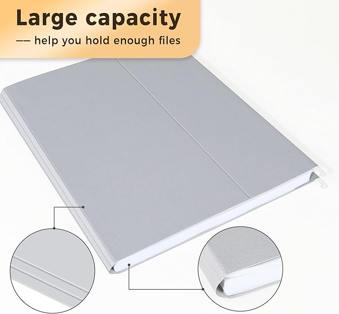 SUNEE 25 Pack Hanging File Folders, Gray Folders, Hanging File Folders Letter Size with 1/5-cut Tabs, Stay Organized for Your Home and Office Bulk File and Documents-DeskLoop Office