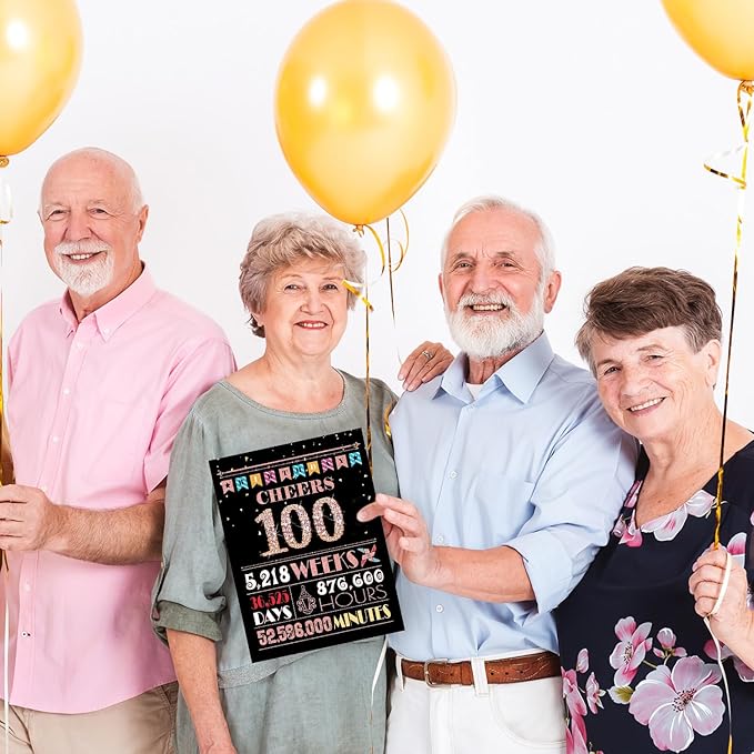 100th Birthday Card, 100th Birthday Decorations for Women, 100th Birthday Gifts for Grandma, Back in 1925 Birthday Card, Rose Gold