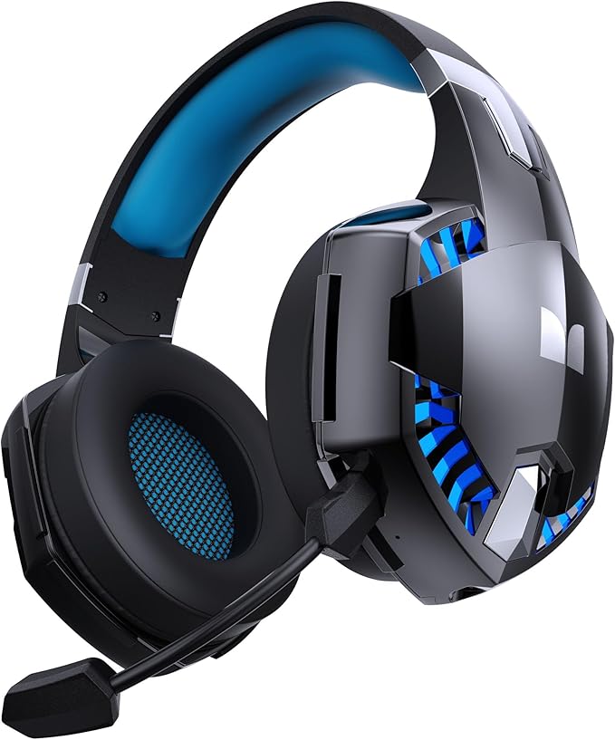 Monster Mission 300 Wireless Gaming Headset, 2.4GHz/Bluetooth Gaming Headphones, Low Latency, Stereo, Audio Location Recognition, 48H Battery Life, Suitable for PS5, PC, PS4 and Other Gaming Devices-DeskLoop Office