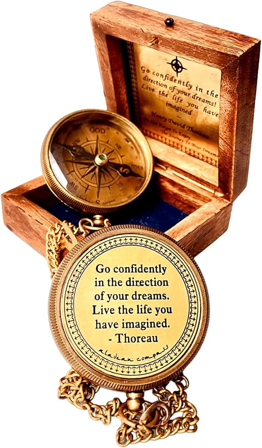 Gift for Son from Mom Dad | Engraved Compass 2" - Father to Son Gifts, Mom to Son Gifts for Graduation 2025, Birthday Baptism Confirmation Communion-DeskLoop Office