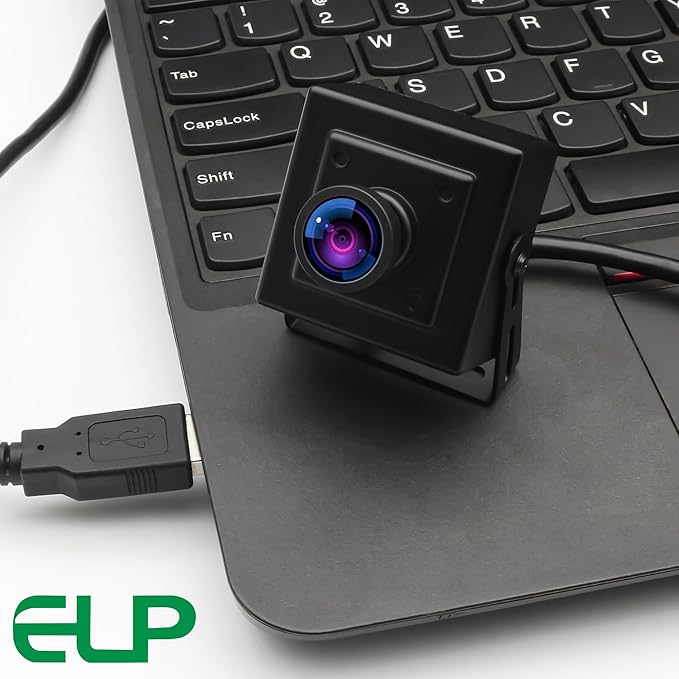 ELP Global Shutter USB Camera - Wide Angle Webcam for Computer & Laser Engraver - 1080P, 90fps, 120 Low Distortion Lens-DeskLoop Office