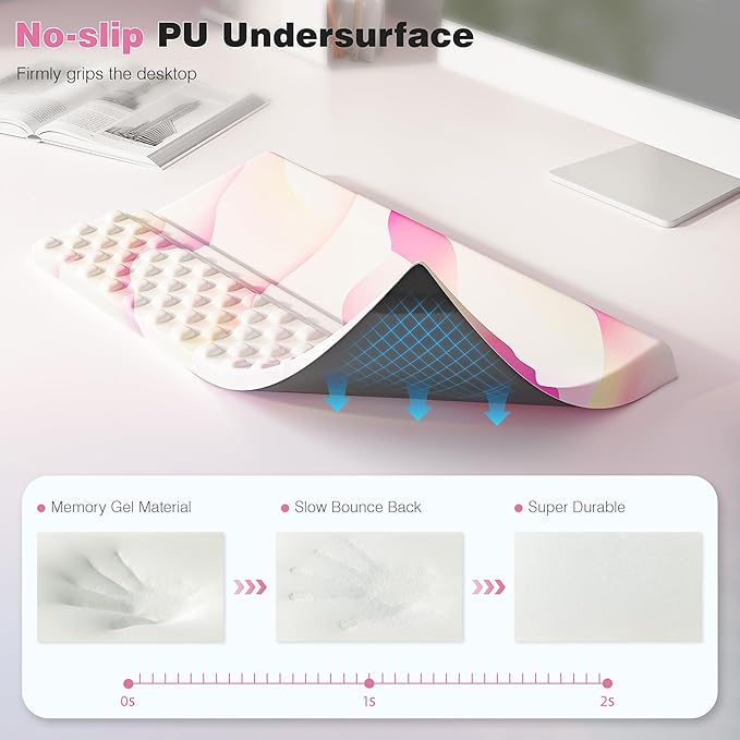 Ospelelf Keyboard Wrist Rest Comfortable Ergonomic Keyboard Stand Riser Holder Pad for Office Home-DeskLoop Office